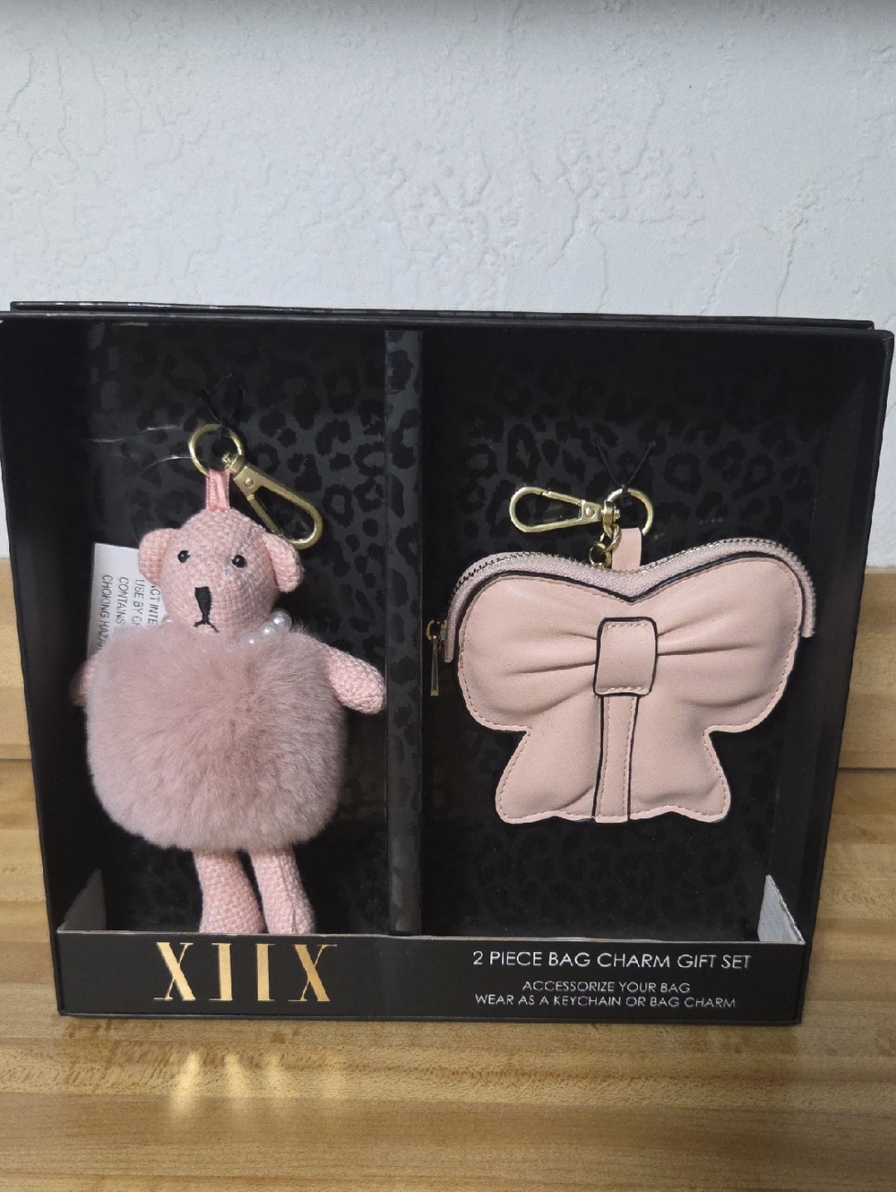 NWT " XIIX" 2-Piece Bag Charm Set